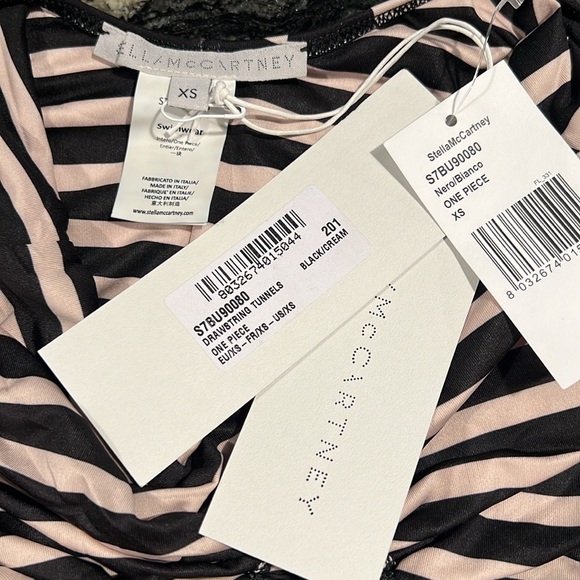 Stella McCartney Drawstring Tunnels Chevron One Piece - Picture 16 of 16